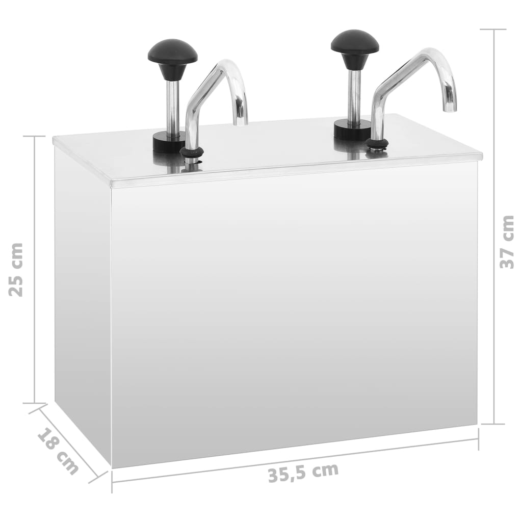 Sauce dispenser, stainless steel, 2x3.5l
