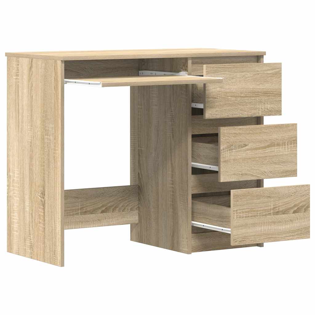 Desk, Sonoma oak, 90x45x76cm, engineered wood