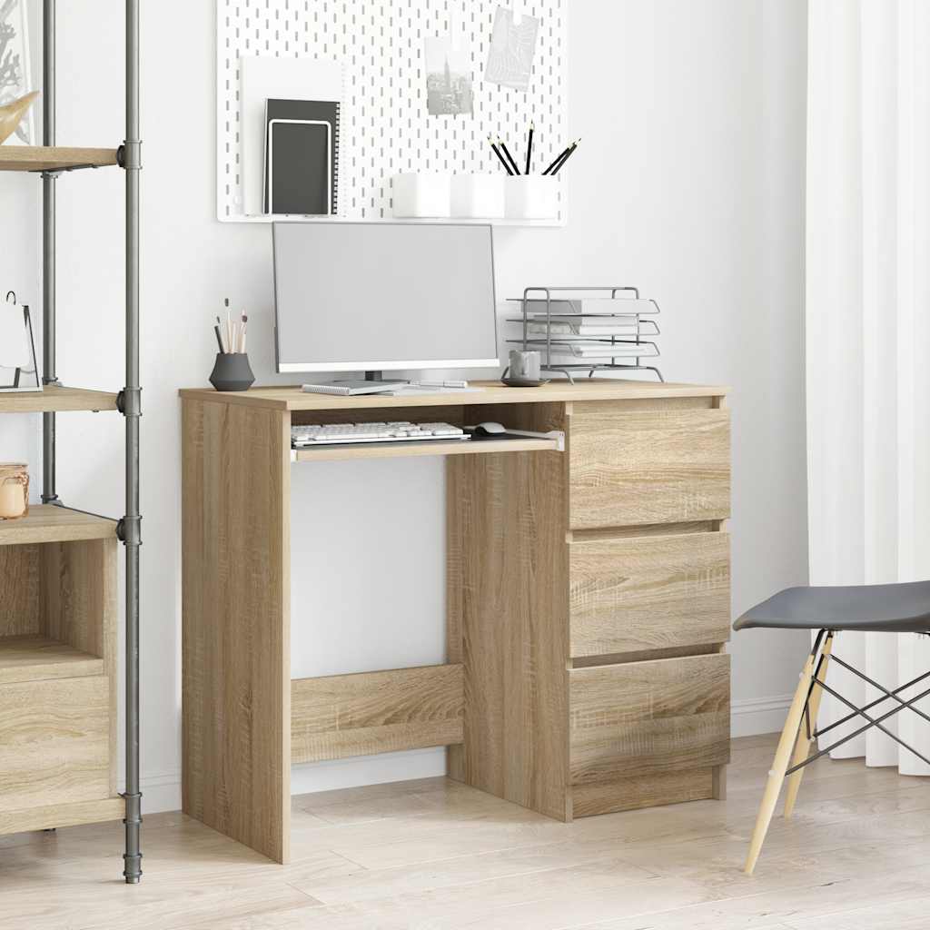 Desk, Sonoma oak, 90x45x76cm, engineered wood