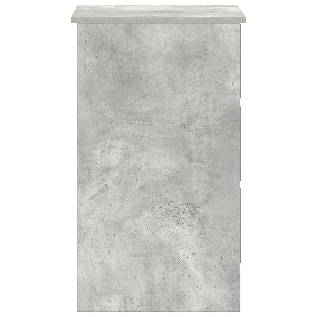 Rašomasis stalas, betono pilkas, 90x45x76cm, apdirbta mediena