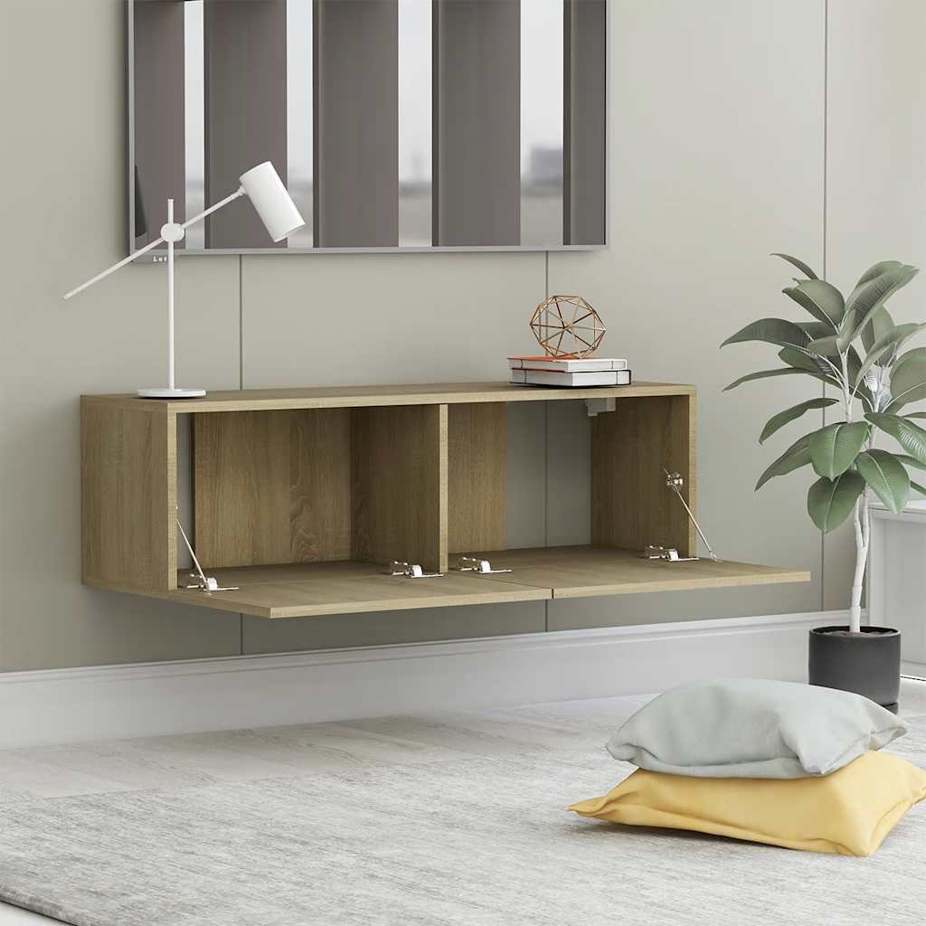 TV cabinet, oak, 100x30x30cm, treated wood