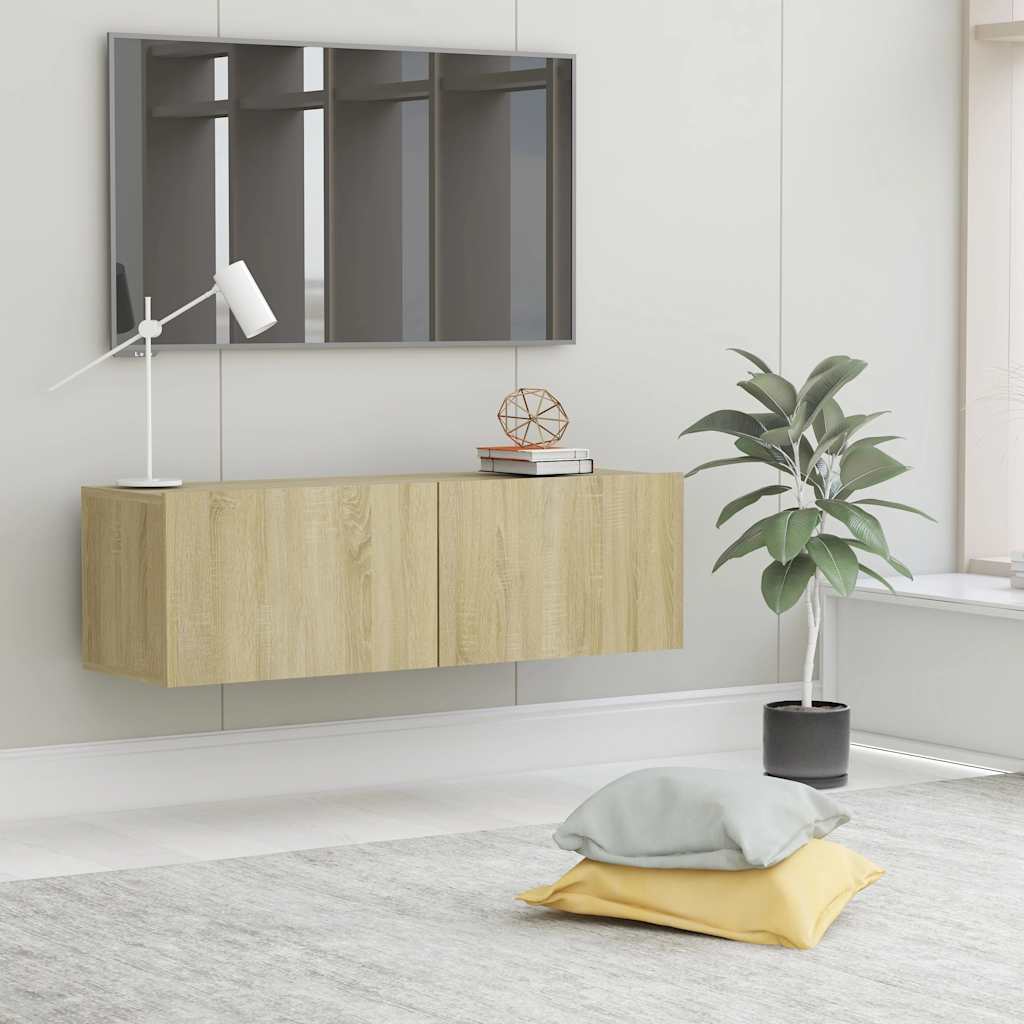 TV cabinet, oak, 100x30x30cm, treated wood