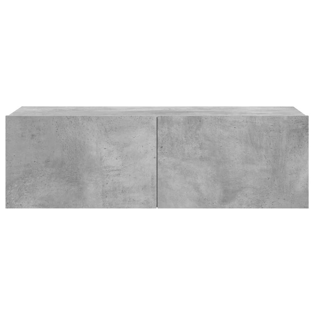 Televizora skapītis, betons, 100x30x30cm, apstrādāta koksne