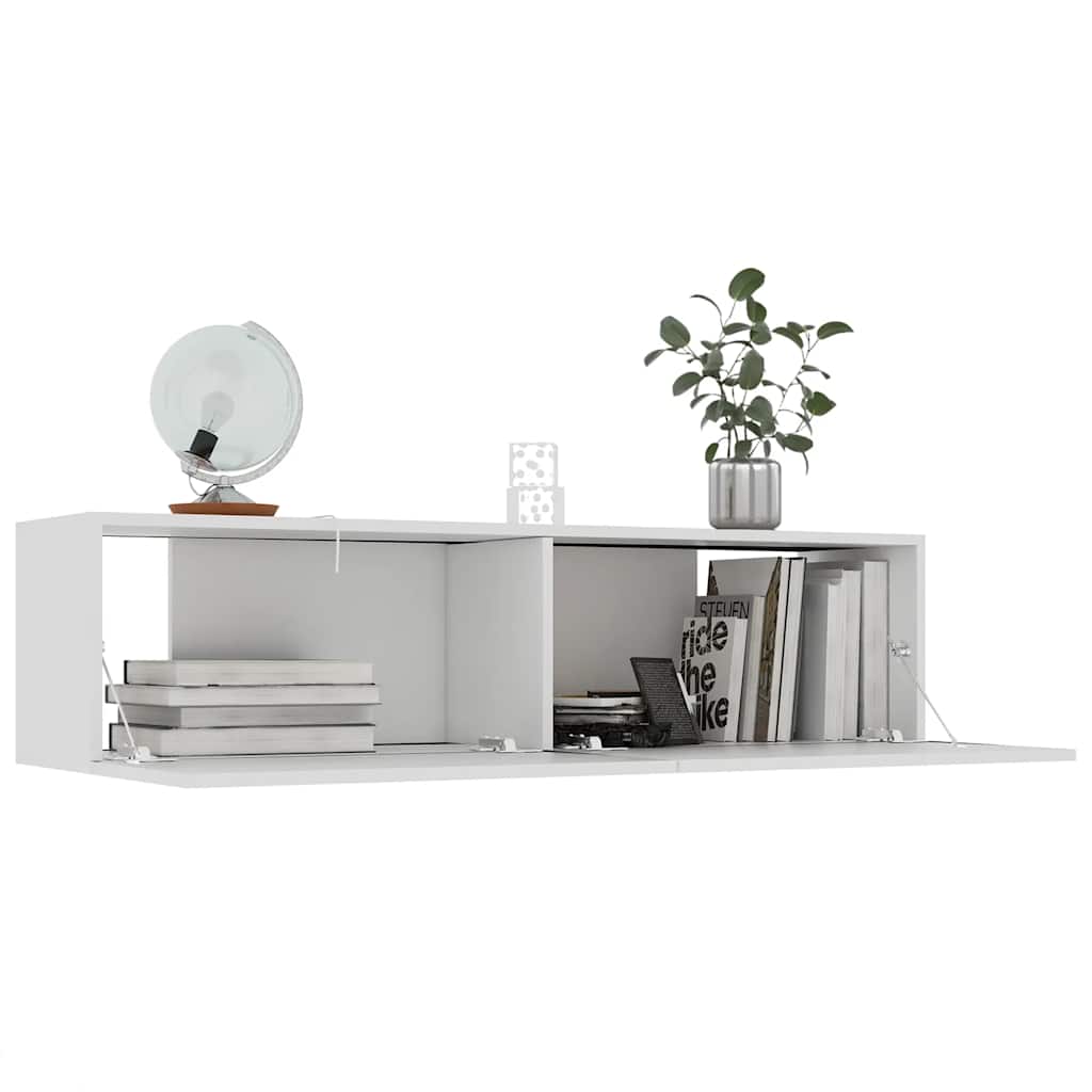 TV cabinet, white, 120x30x30cm, engineered wood