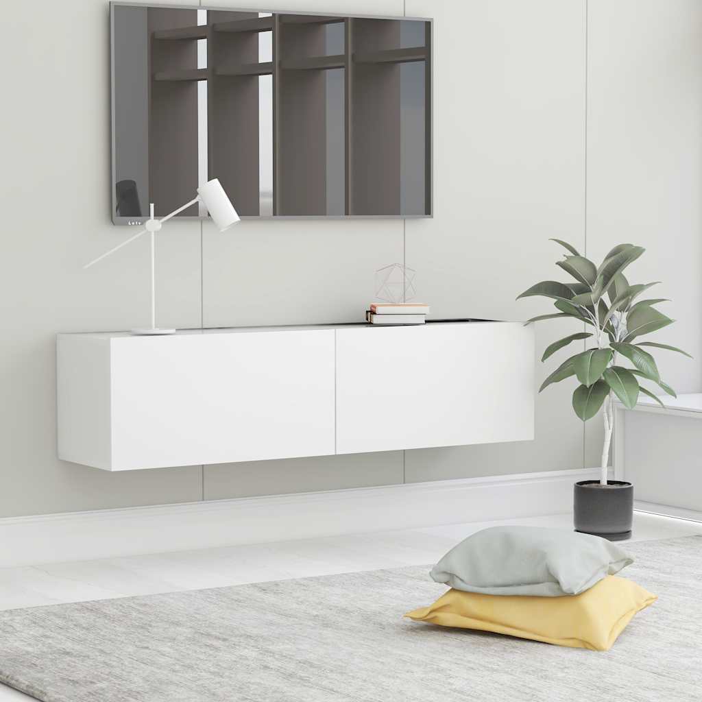 TV cabinet, white, 120x30x30cm, engineered wood