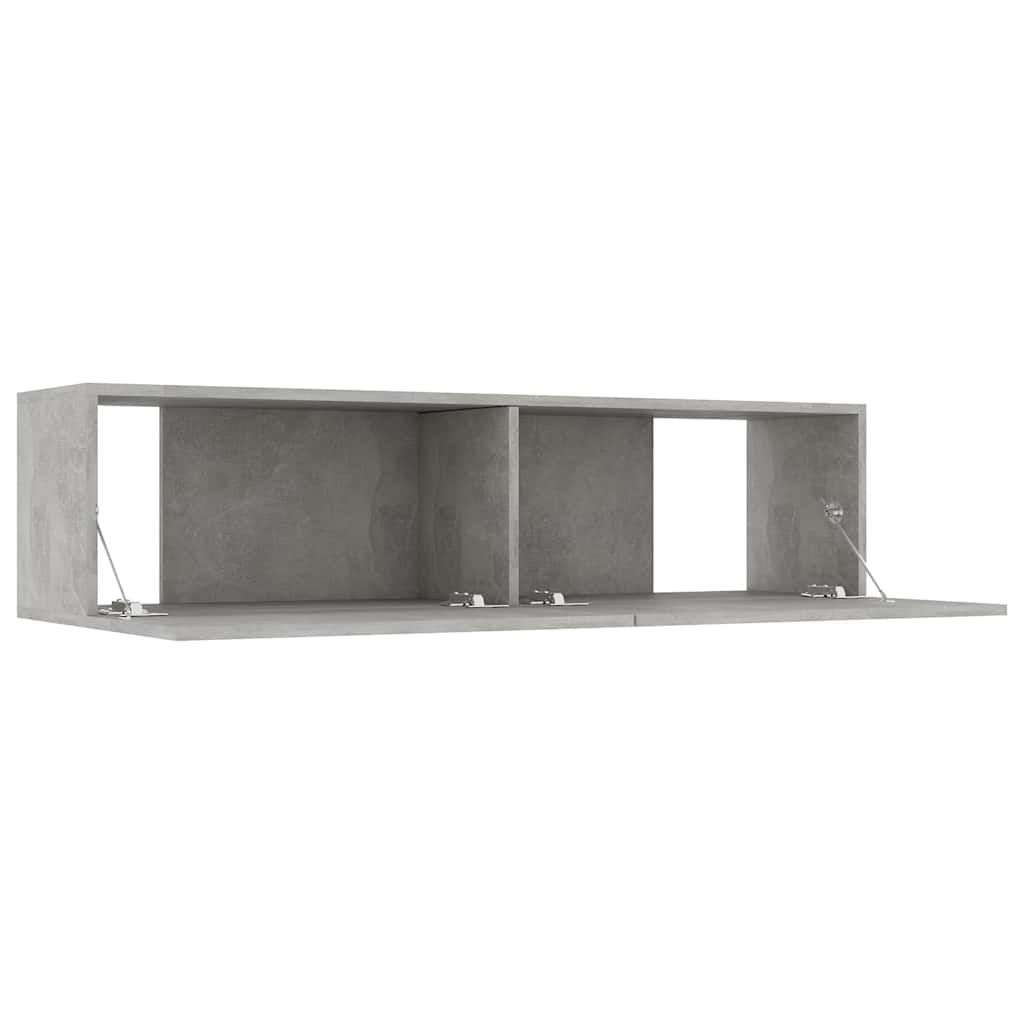 TV cabinet, concrete, 120x30x30cm, treated wood