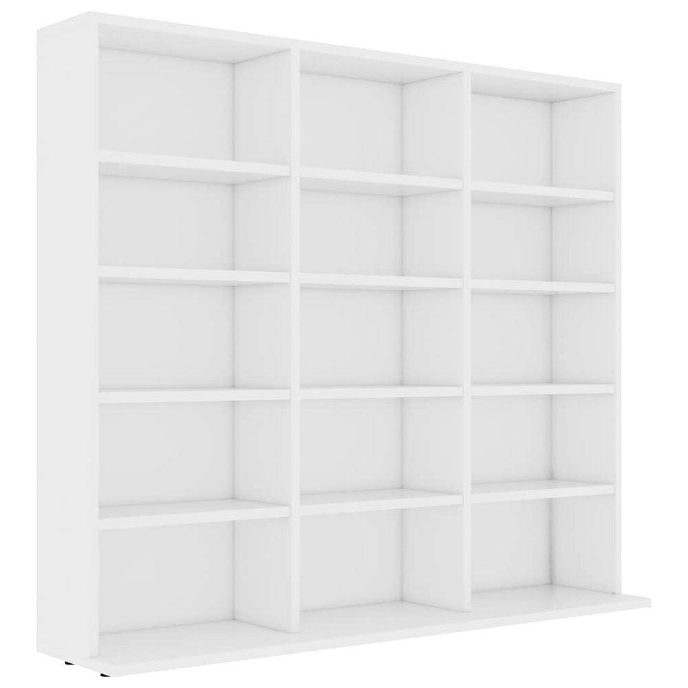Spintelė kompaktiniams diskams, balta, 100x23x89,5cm, mediena