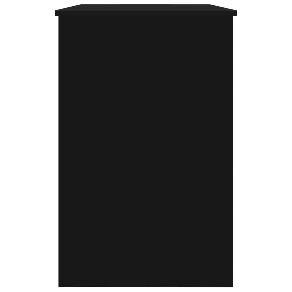 Rašomasis stalas, juodos spalvos, 100x50x76cm, apdirbta mediena