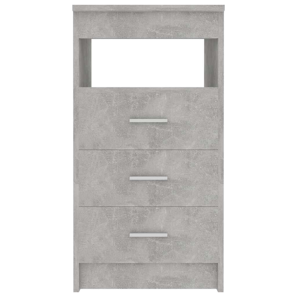 Cabinet with drawers, concrete gray, 40x50x76cm, wood