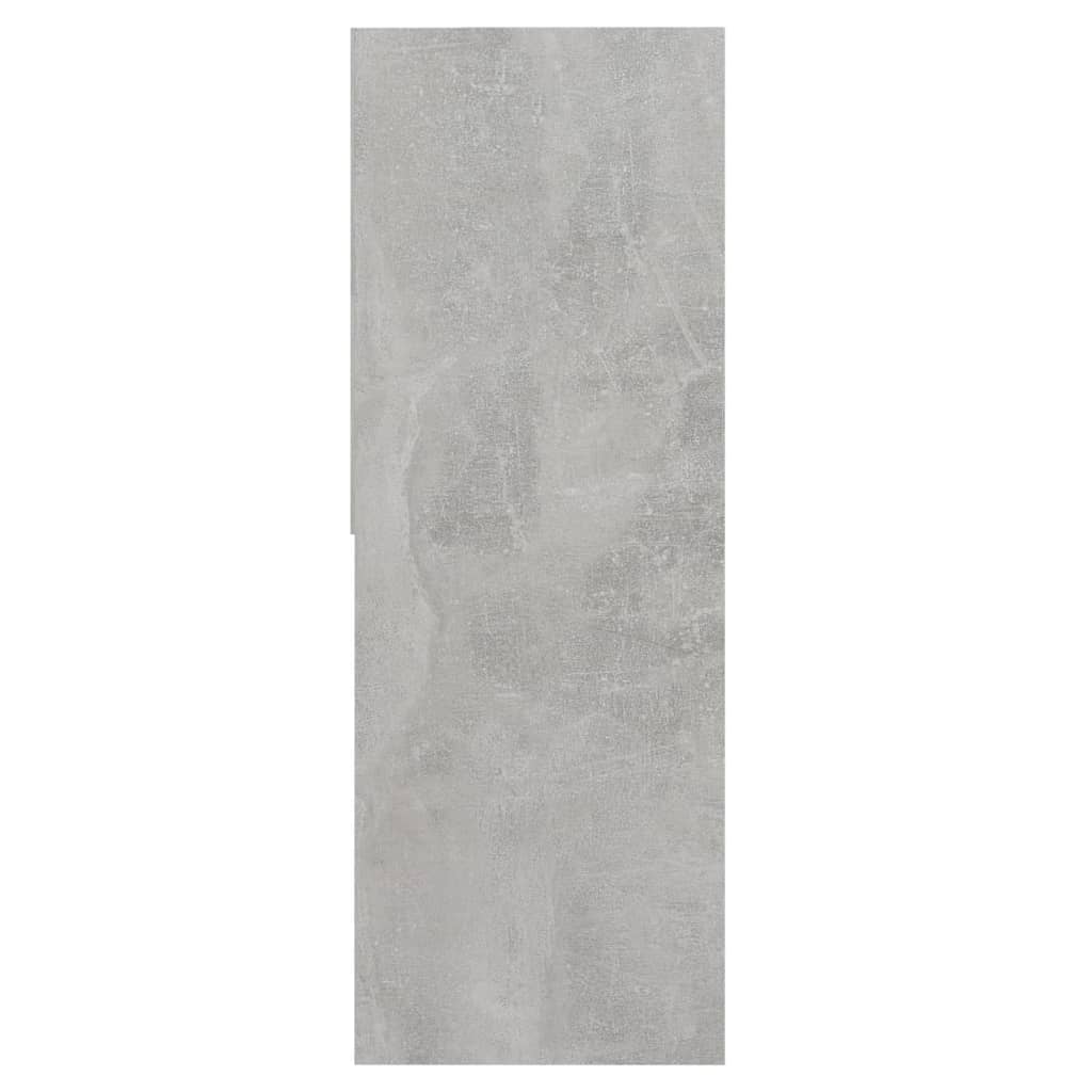 Spintelė knygoms, betono pilka, 67x24x161cm, apdirbta mediena