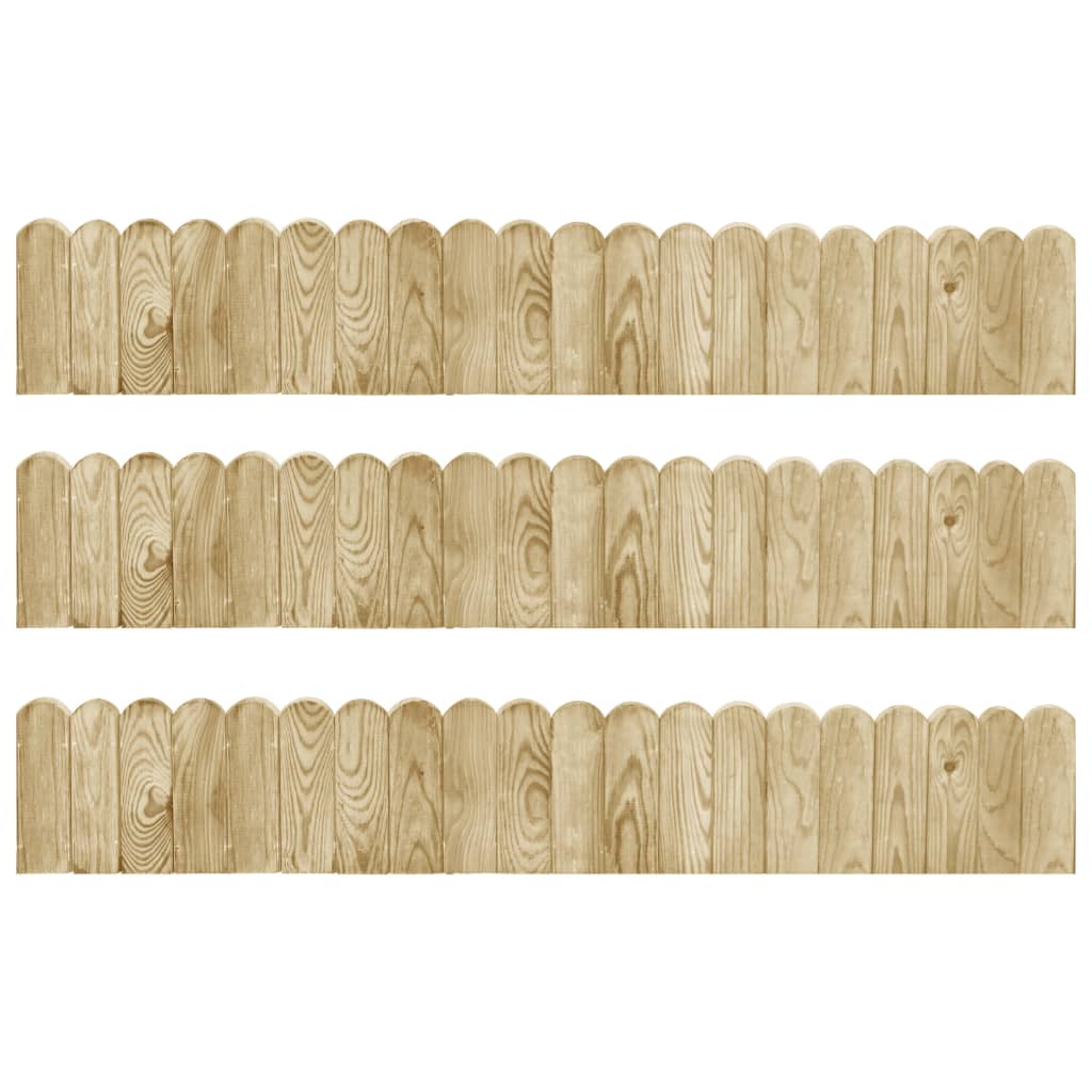 Partition rollers, 3 pcs., 120cm, impregnated pine wood