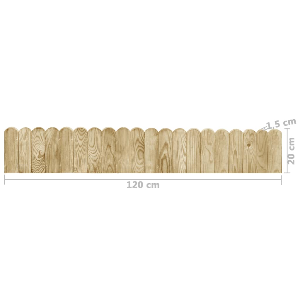 Partition rollers, 3 pcs., 120cm, impregnated pine wood
