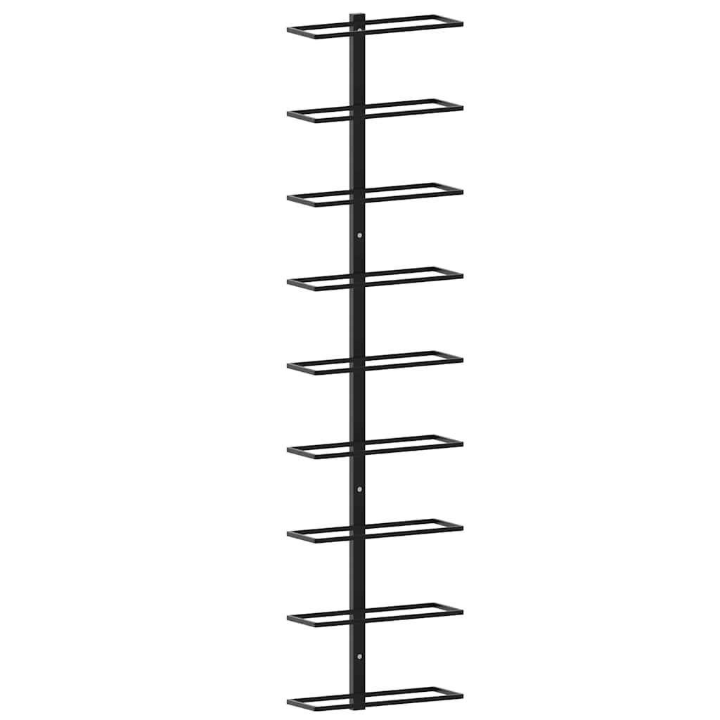 Prie sienos montuojami vyno laikikliai, 2vnt., juodi, geležis