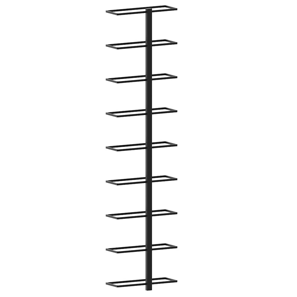 Prie sienos montuojami vyno laikikliai, 2vnt., juodi, geležis
