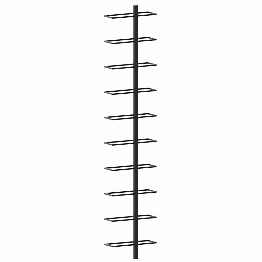Prie sienos montuojami vyno laikikliai, 2vnt., juodi, metalas