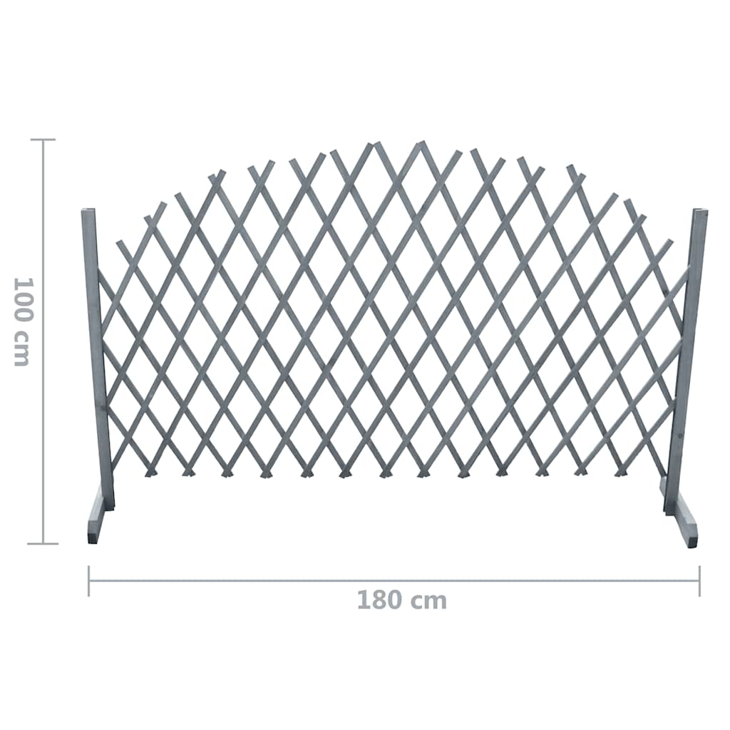Trellis fence, grey, 1.8x1m, solid spruce wood