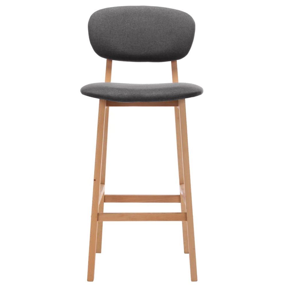 Bar stools, 2 pcs., dark grey, fabric