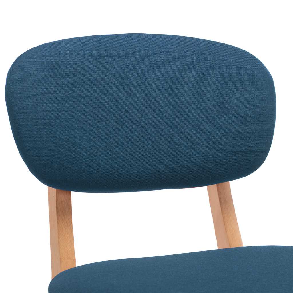 Bar stools, 2 pcs, blue, fabric