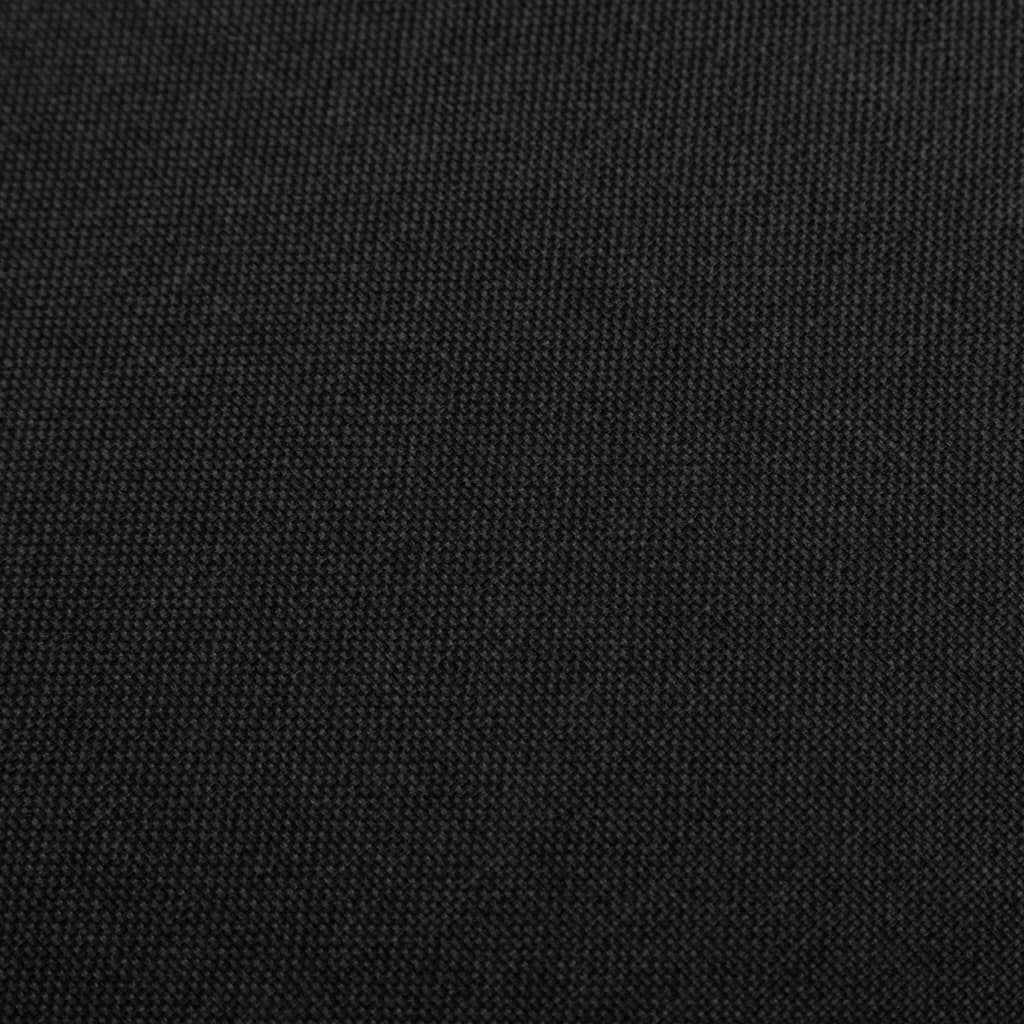 Bar stools, 2 pcs, black, fabric