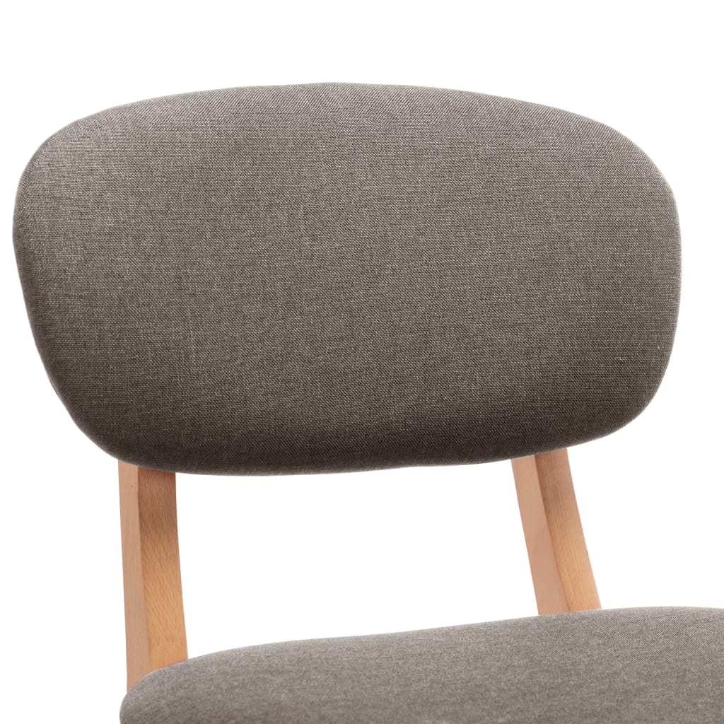 Bar stools, 2 pcs, taupe, fabric
