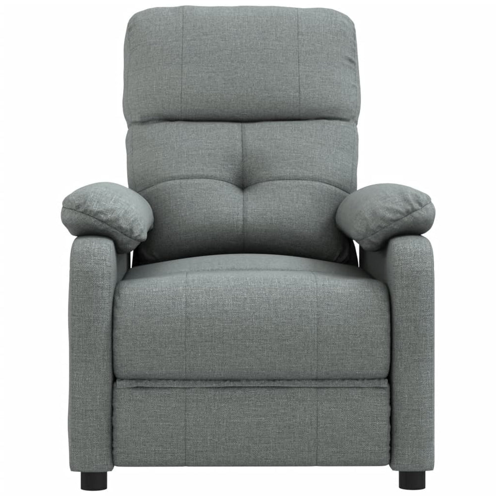 Reclining armchair, dark grey, fabric