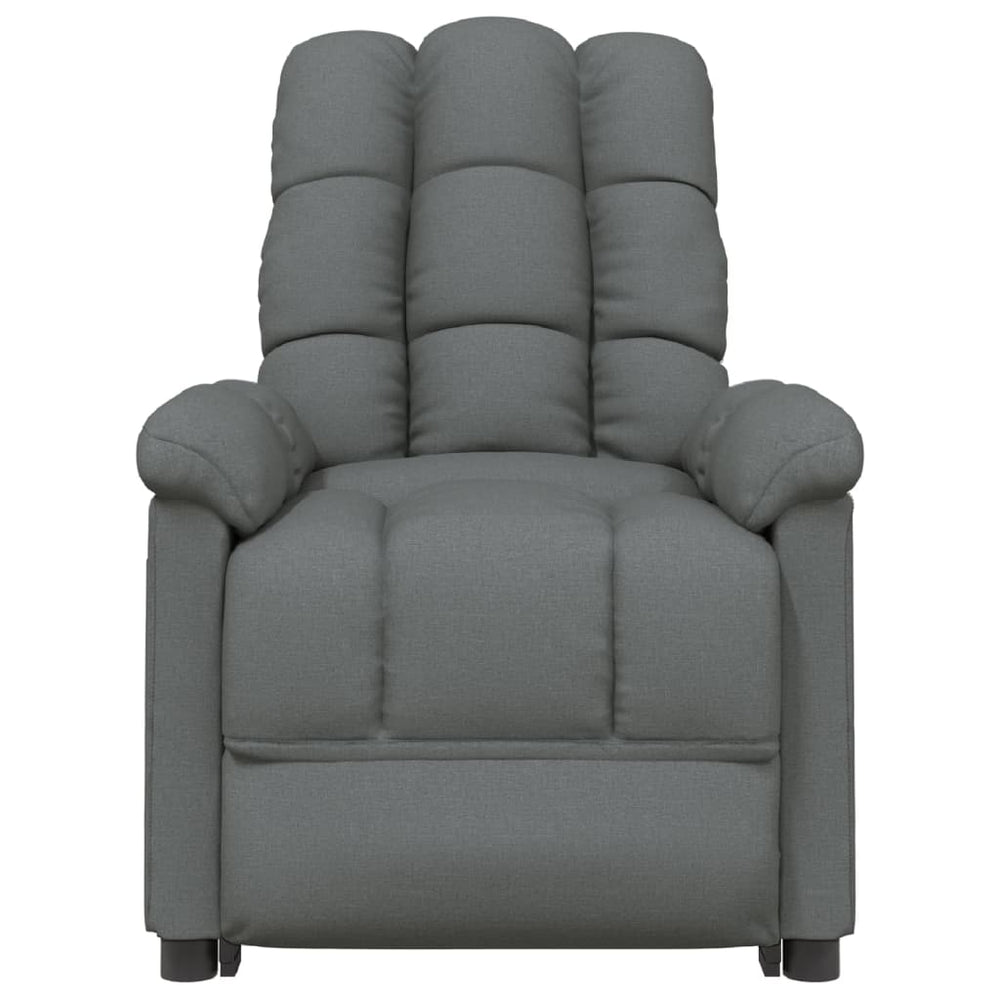 Reclining armchair, dark grey, fabric