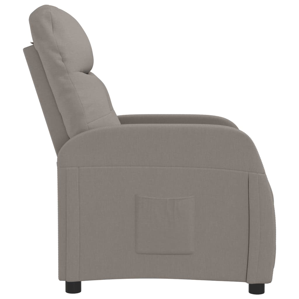 Recliner, taupe, fabric