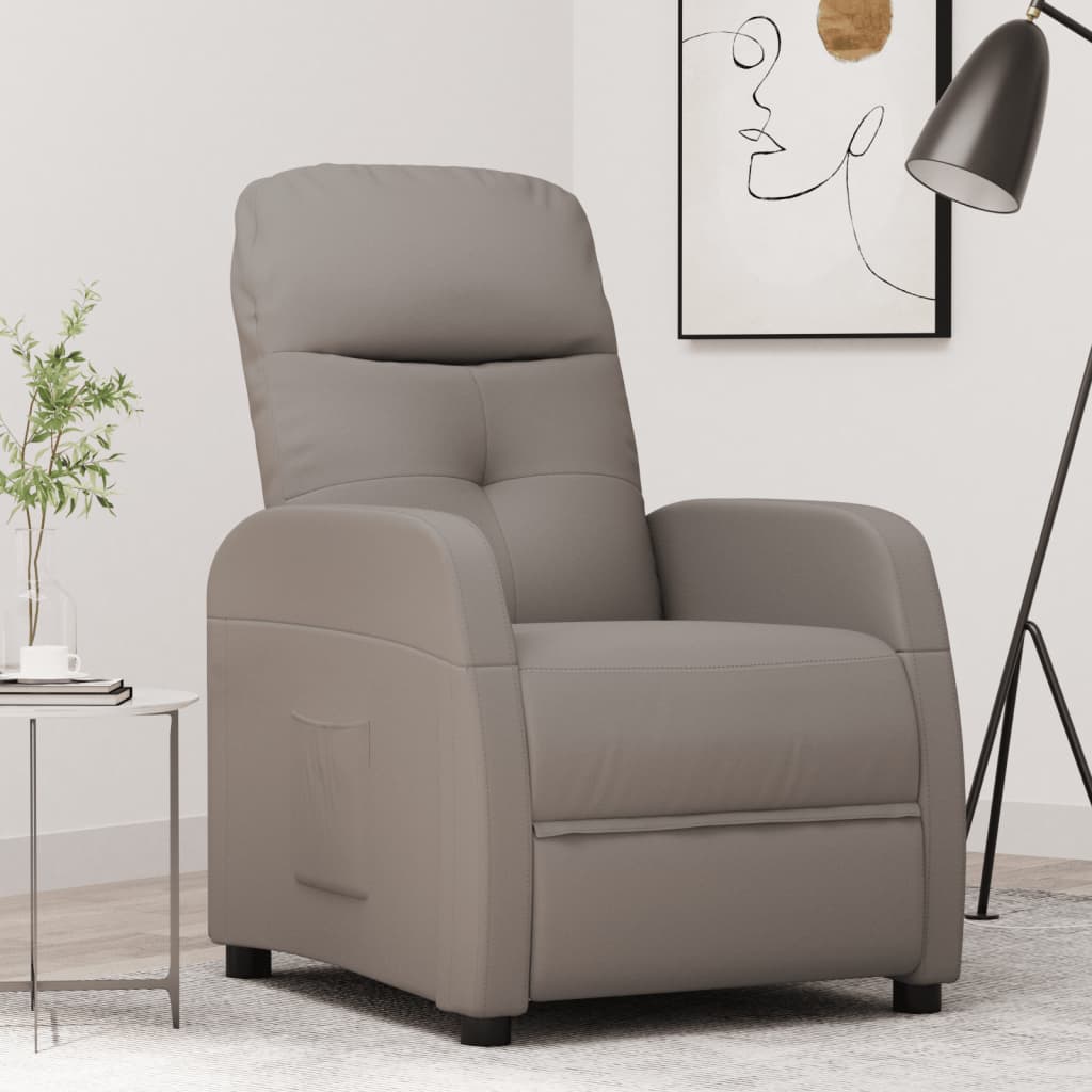 Recliner, taupe, fabric