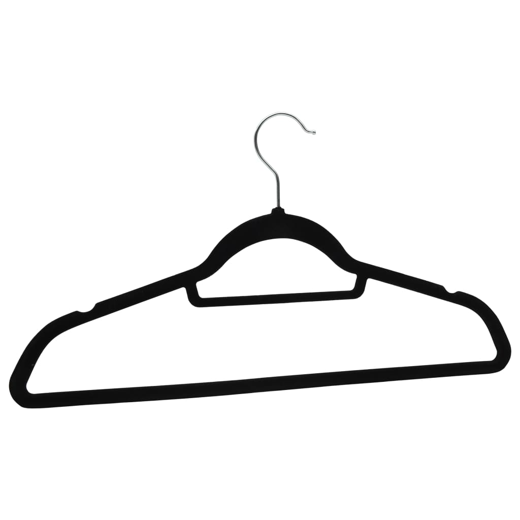 Set of hangers, 50 pcs., black, non-slip velvet