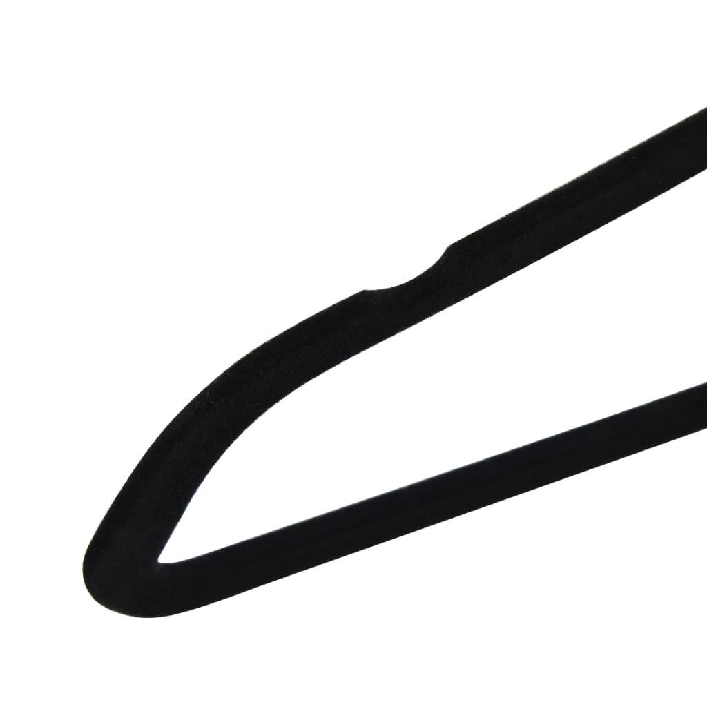 Set of hangers, 50 pcs., black, non-slip velvet