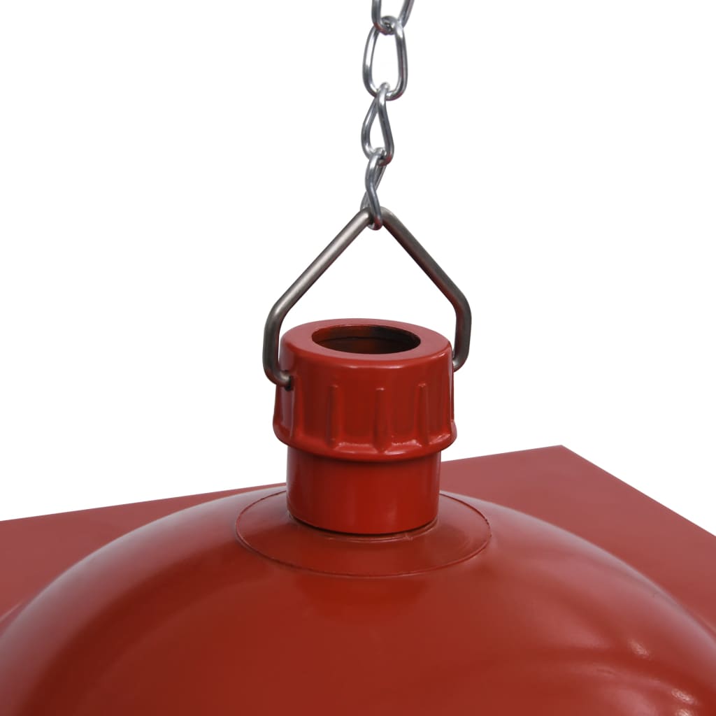 Kalėdinis žibintas su LED/Kalėdų Seneliu SHINE, raudonas, 27x27x45cm