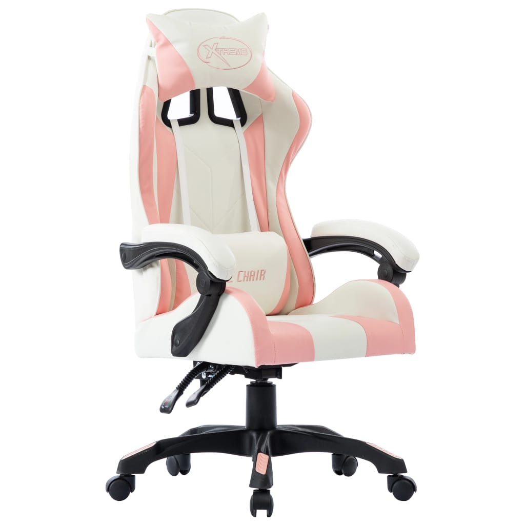 Gaming chair, pink, artificial leather