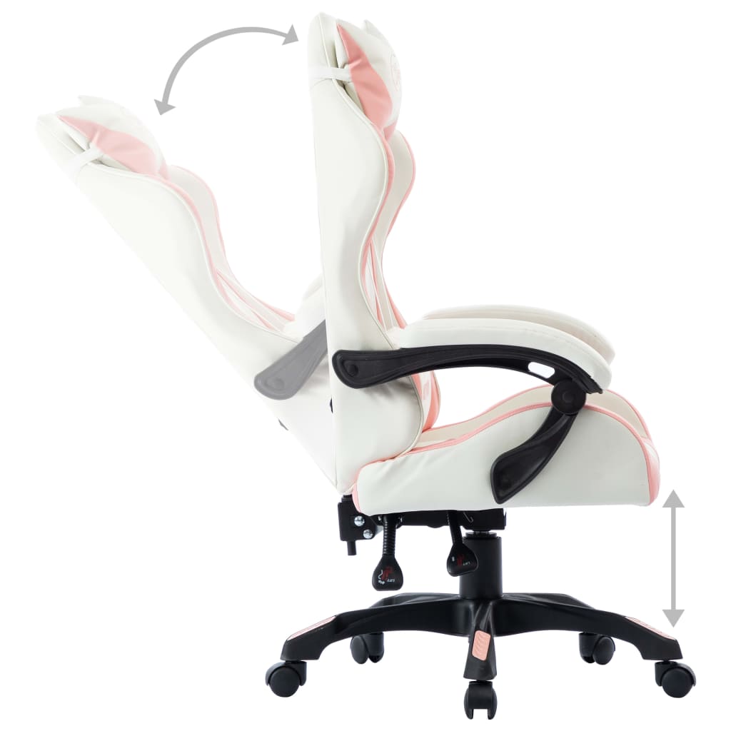 Gaming chair, pink, artificial leather