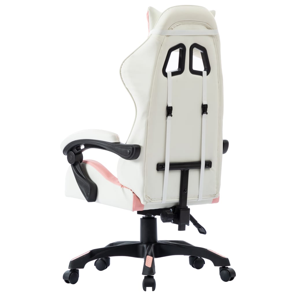 Gaming chair, pink, artificial leather