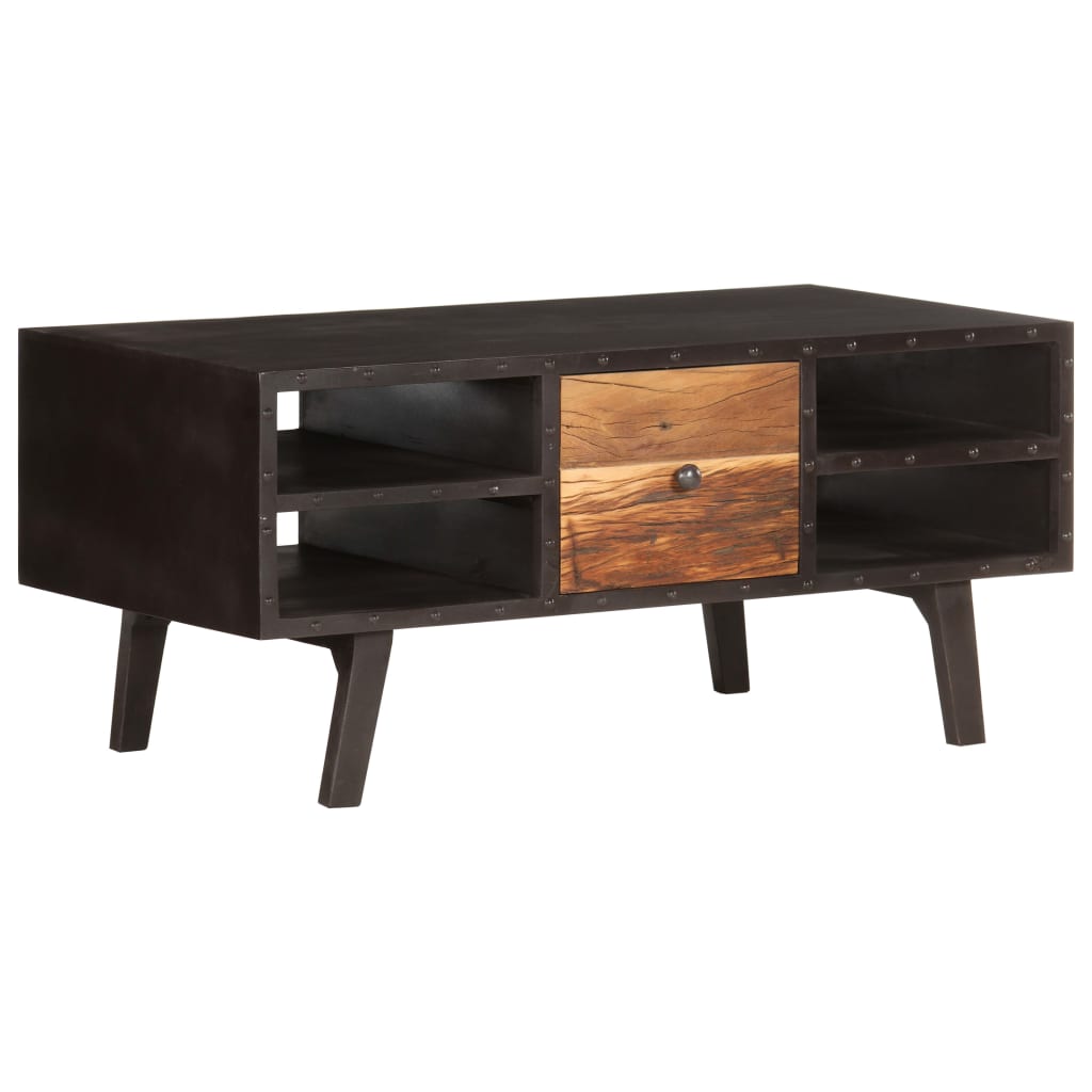 Coffee table 100x50x45cm, solid reclaimed wood