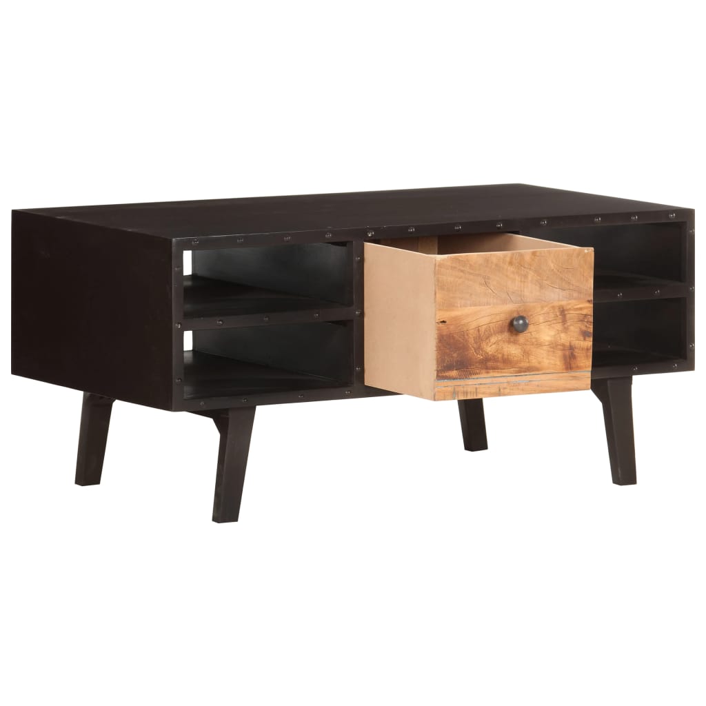 Coffee table 100x50x45cm, solid reclaimed wood