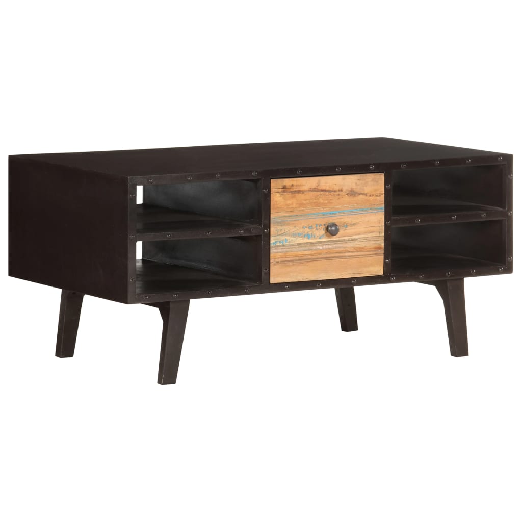 Coffee table 100x50x45cm, solid reclaimed wood