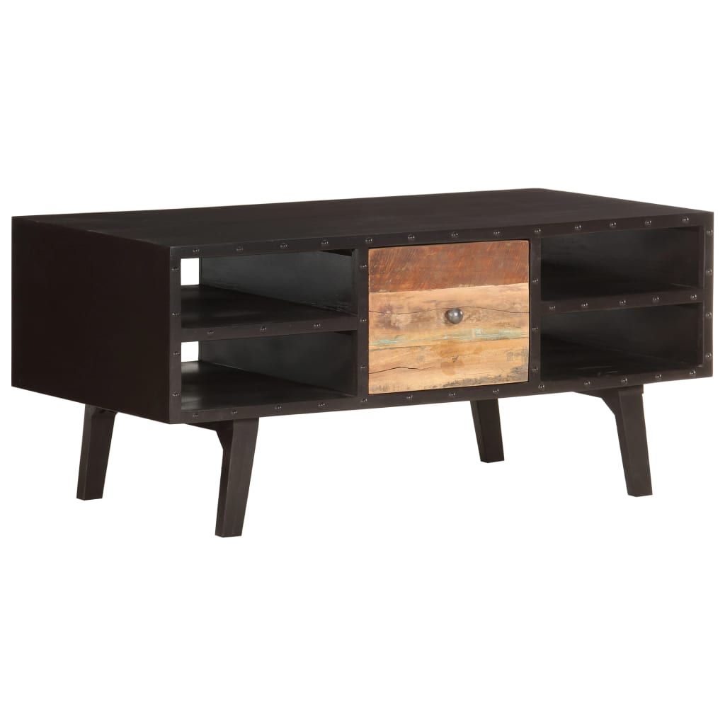 Coffee table 100x50x45cm, solid reclaimed wood