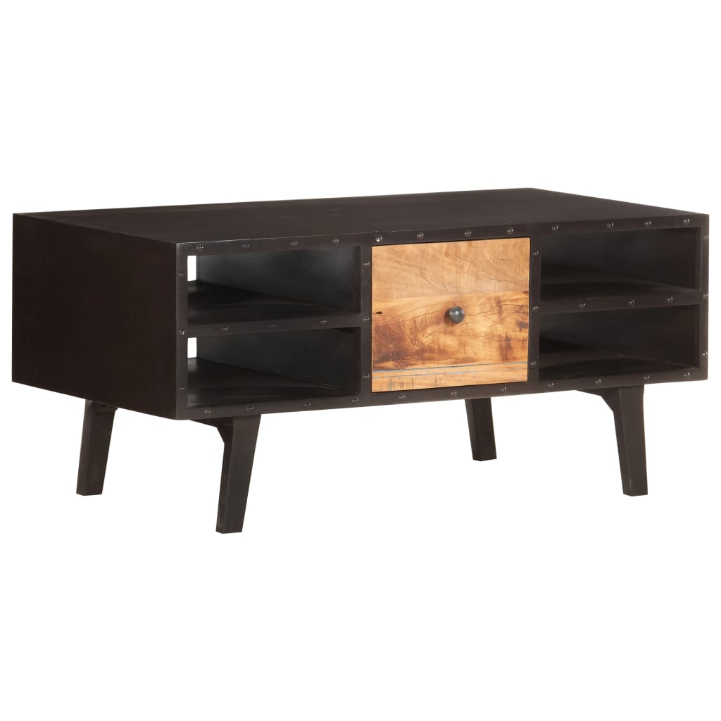 Coffee table 100x50x45cm, solid reclaimed wood