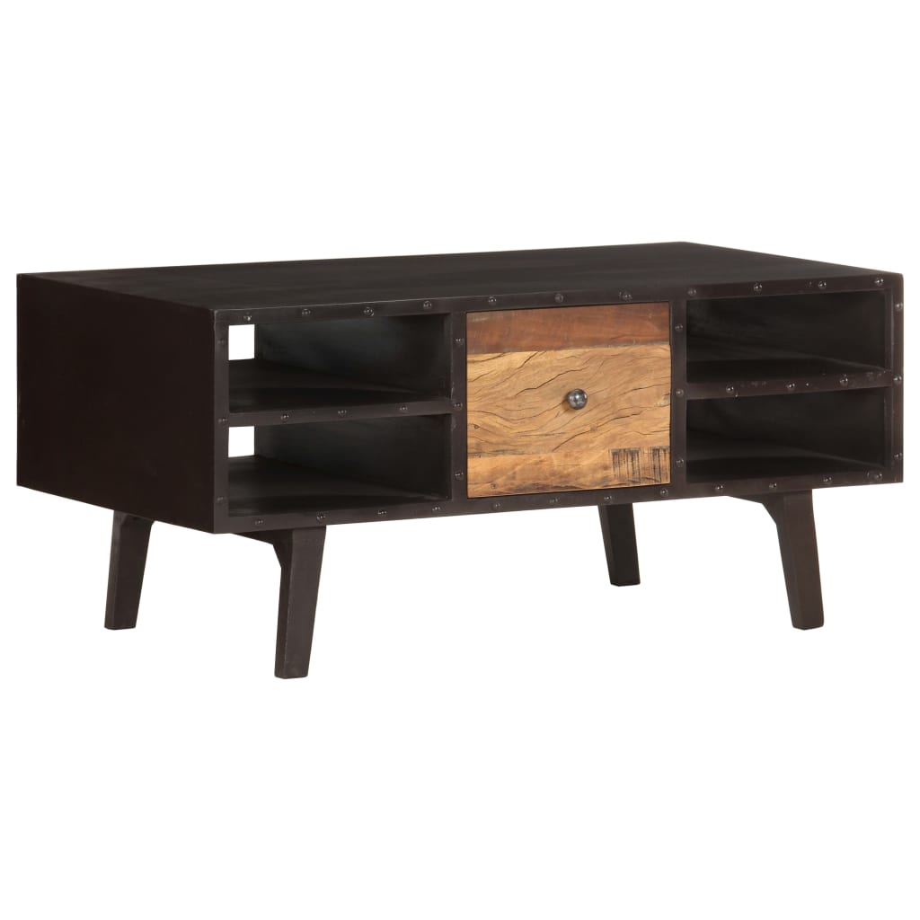 Coffee table 100x50x45cm, solid reclaimed wood