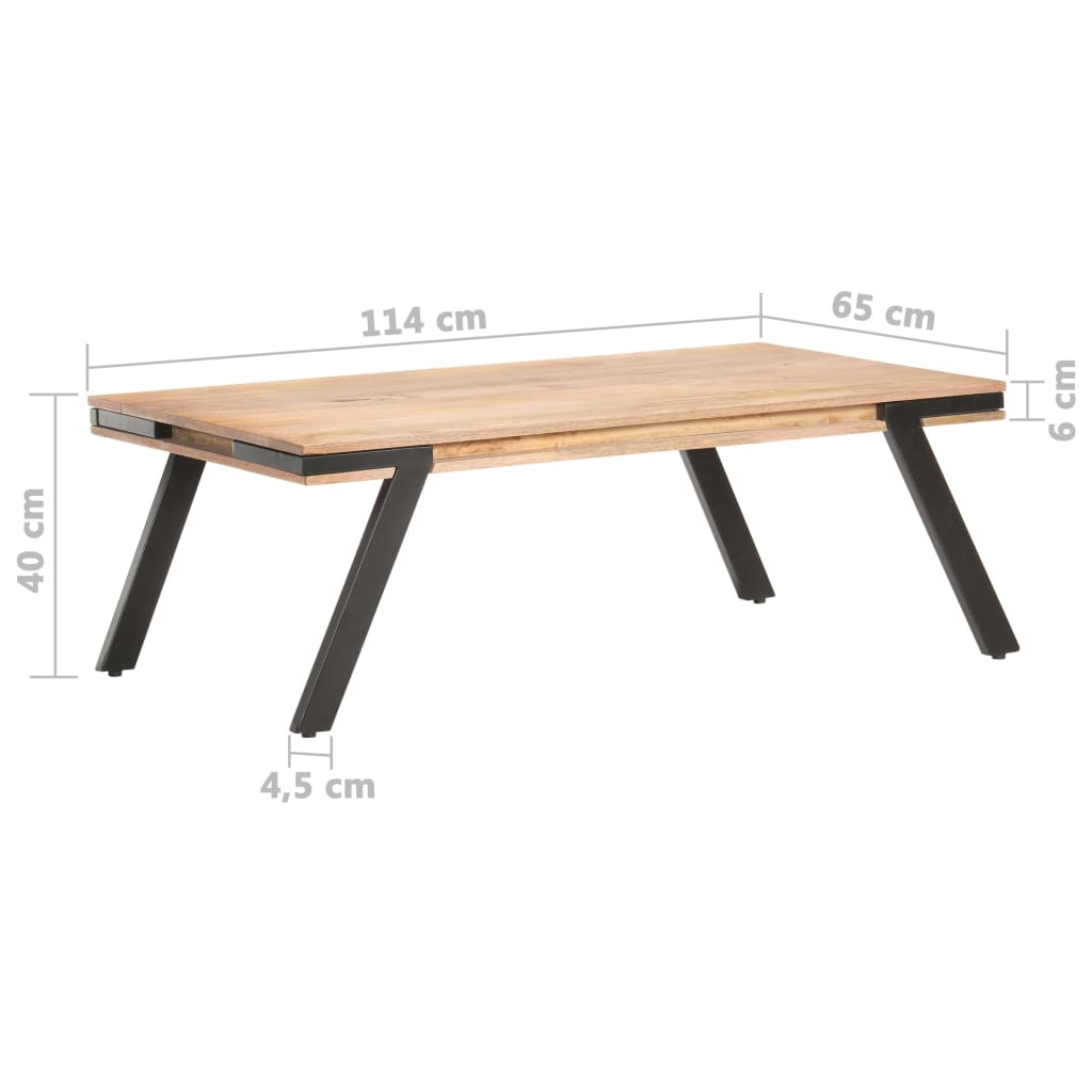 Coffee table, 114x65x40cm, solid mango wood