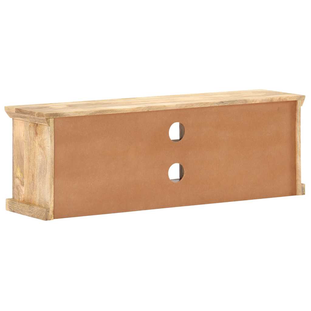TV cabinet with steel doors, 120x30x40cm, solid mango wood