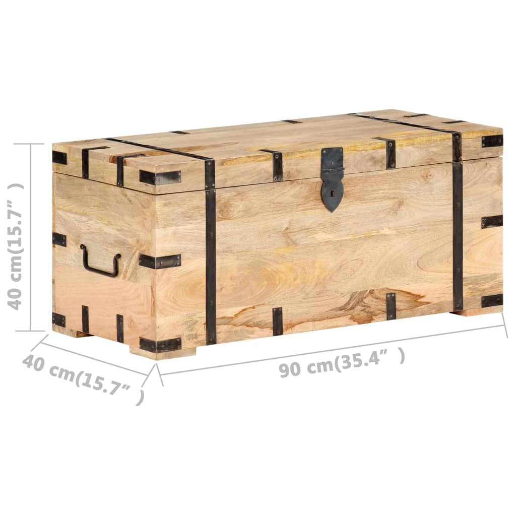 Trunk, 90x40x40cm, solid mango wood