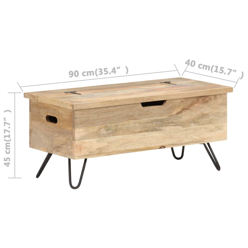 Trunk, 90x40x45cm, solid mango wood