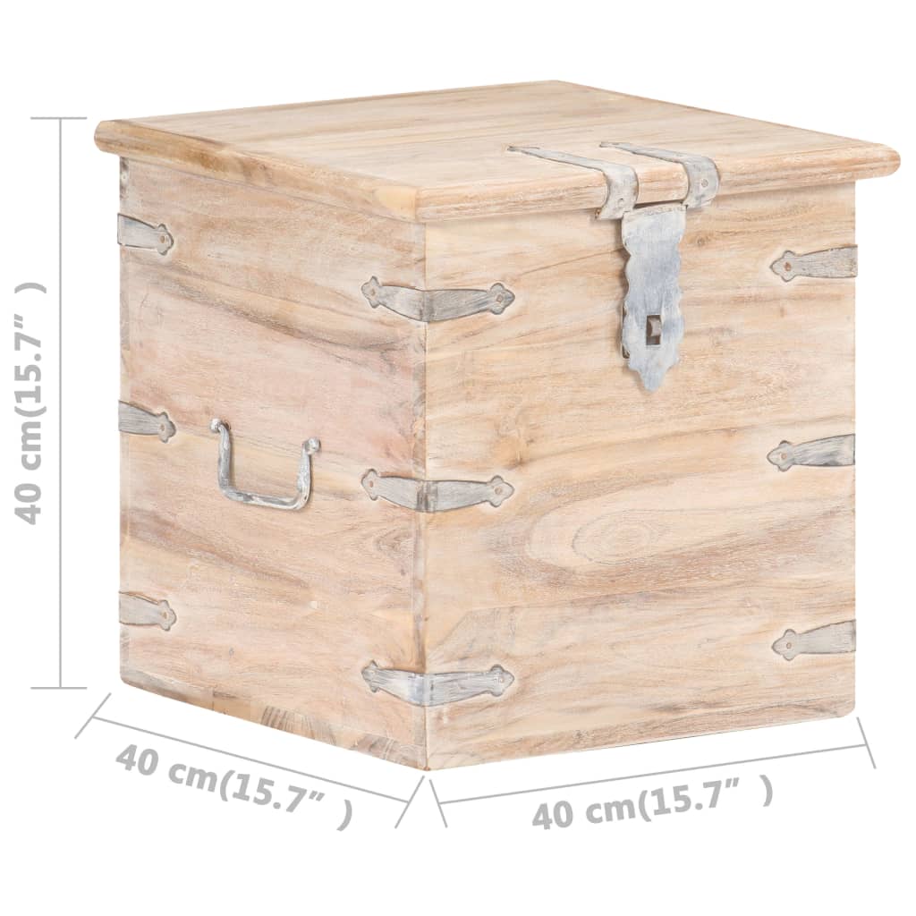 Trunk, 40x40x40cm, solid acacia wood