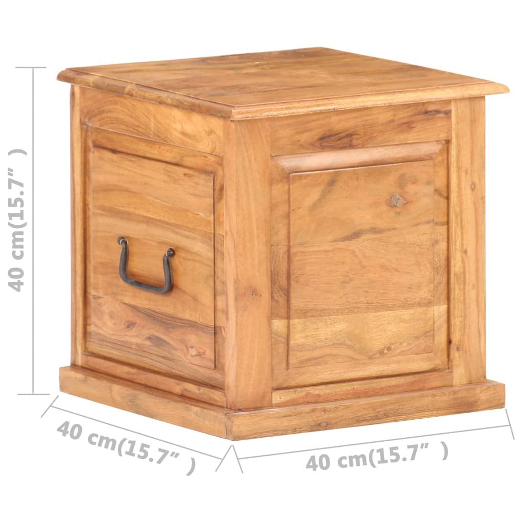 Trunk, 40x40x40cm, solid acacia wood