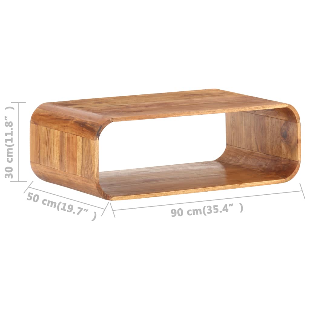 Coffee table, 90x50x30cm, solid acacia wood