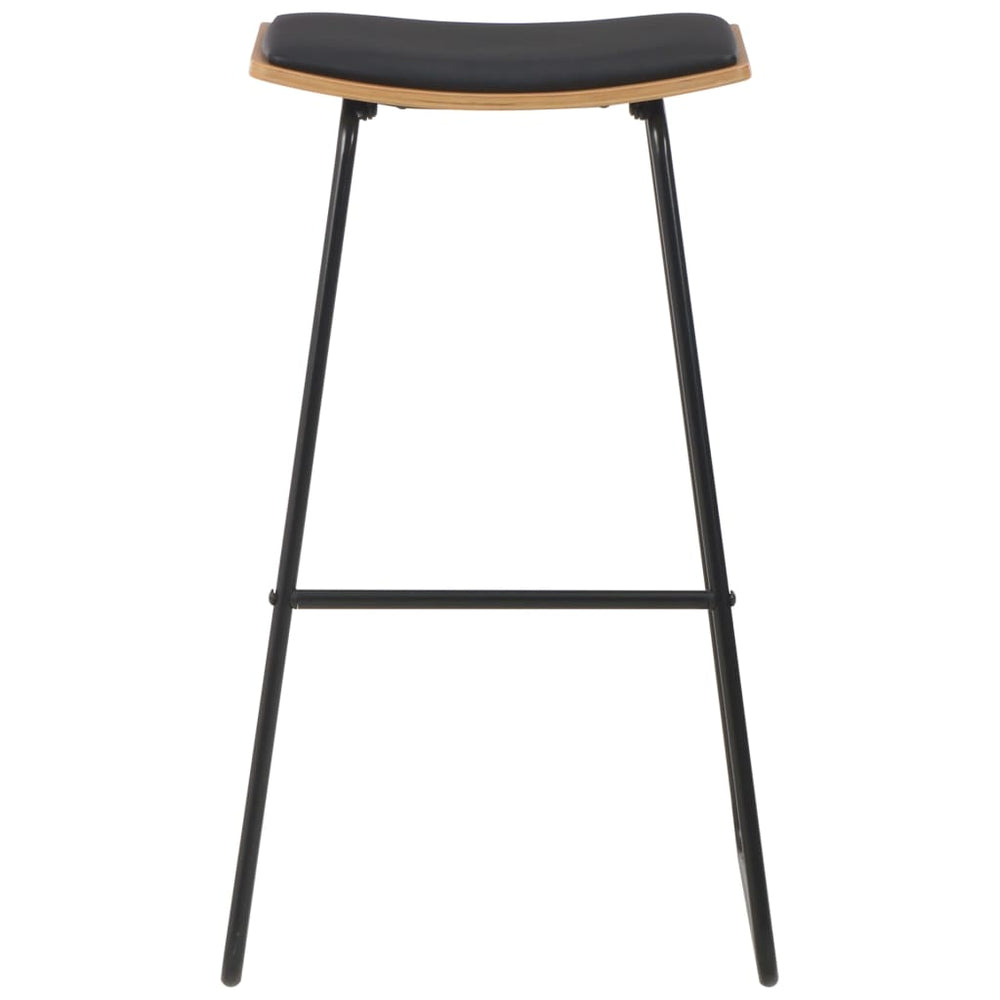 Bar Stools, 6 pcs, black, artificial leather (3x280078)