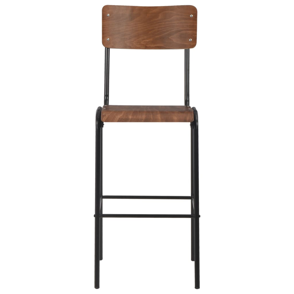 Bar stools, 6 pcs, plywood and steel (3x280079)
