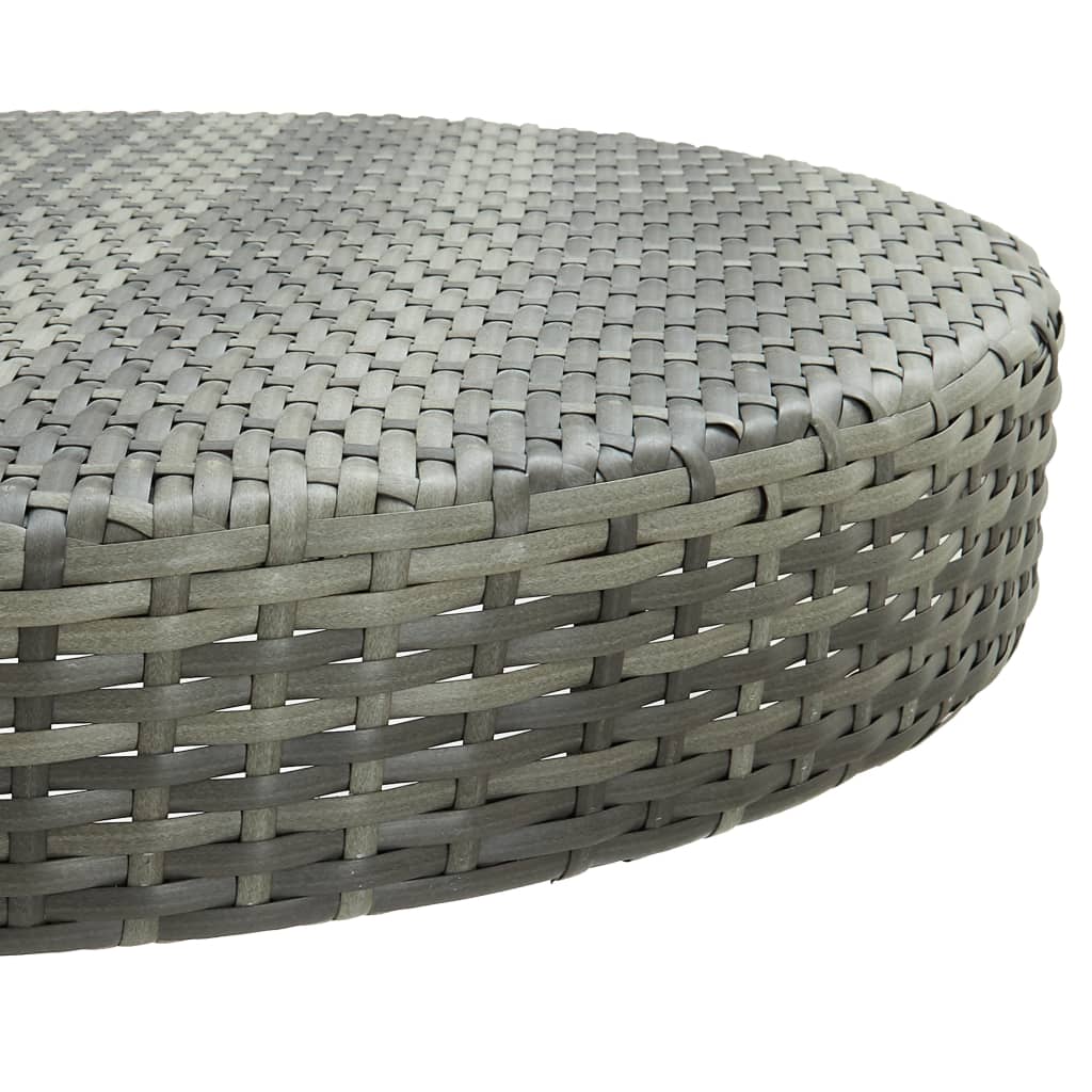 Sodo staliukas, pilkos spalvos, 75,5x106cm, poliratanas